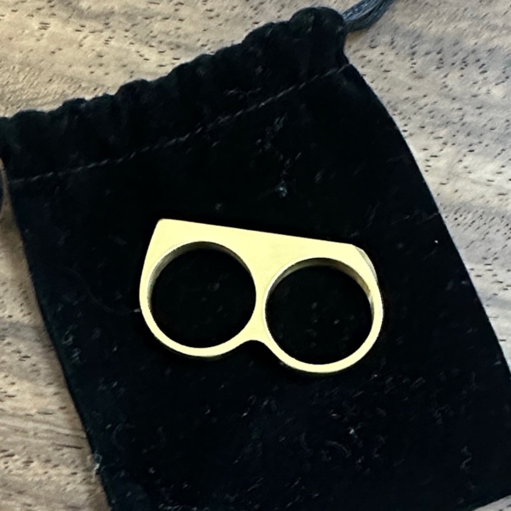 Gold Double Ring - image 1